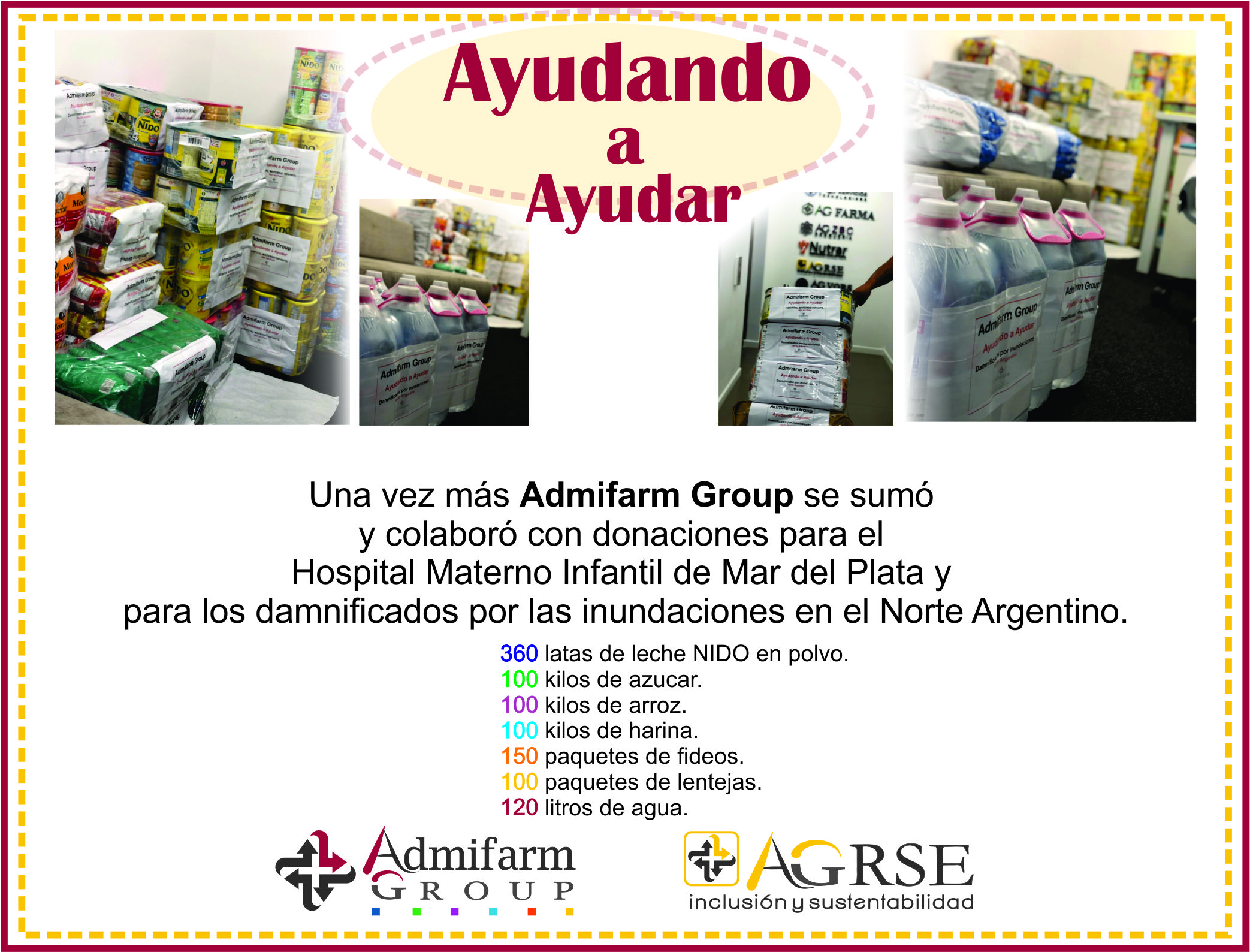 Donación por inundaciones en el Norte Argentino